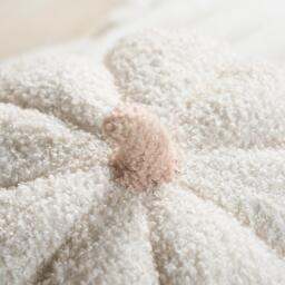 Pack of Boucle Fleece Autumn Halloween Pumpkin Filled Cushion - Cream / 1 - thumbnail 3