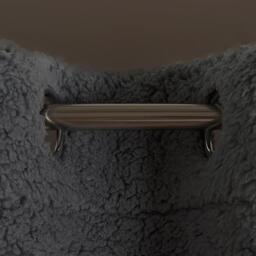Pair Of Teddy Fleece Thermal Eyelet Curtains - Grey / 228cm / 168cm - thumbnail 2