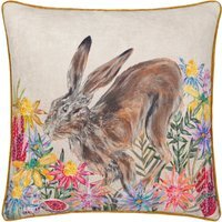 Country Wilds Blossom Hare Printed Cushion - Multicolour / Polyester - image 1
