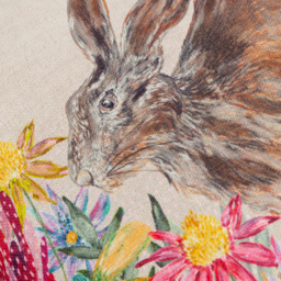 Country Wilds Blossom Hare Printed Cushion - Multicolour / Polyester - thumbnail 4