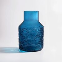 Viso Grey Small Face Design Vase - Glass 100%