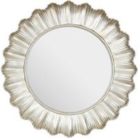 Sana Small Rectangular Wall Mirror with Linear Detail - Gold