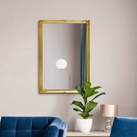 Fraser Gold Beaded Dress Mirror 102 x 71cm - Gold