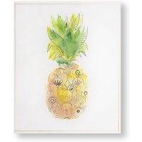Art for the Home Pineapple Tropics Printed Canvas - Cream