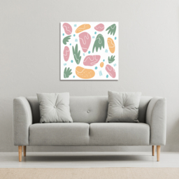 Abstract nature illustrations Canvas Print - Blue / 77cm - thumbnail 2