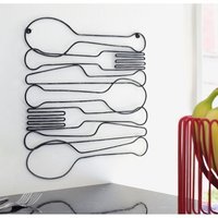 Art for the Home Dinner Time Metal Wall Art - Grey - image 1