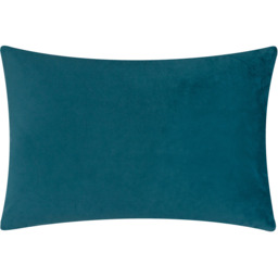 Metro Diamond Velvet Rectangular Cushion - Multi / Feather - thumbnail 4