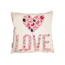 Love Hearts Outdoor Cushion - Pink / 60cm - thumbnail 2