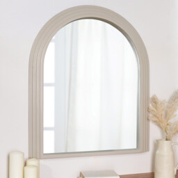 Evie Ridged Arch Mirror - Cream - thumbnail 2