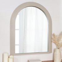Evie Ridged Arch Mirror - Cream - thumbnail 1