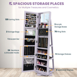 3-in-1 Lockable Jewelry Organizer - Purple - thumbnail 3