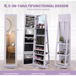 3-in-1 Lockable Jewelry Organizer - Purple - thumbnail 4