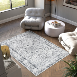 Washable Rug Aliya - oriental pattern, non-slip - Grey / 230cm - thumbnail 2