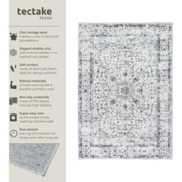 Washable Rug Aliya - oriental pattern, non-slip - Grey / 230cm - thumbnail 3