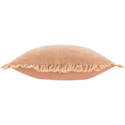 Bertie Washed Cotton Velvet Cushion - Cashew / Polyester - thumbnail 3