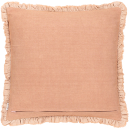 Bertie Washed Cotton Velvet Cushion - Cashew / Polyester - thumbnail 2