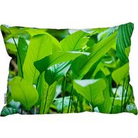 Green Leaf Background Abstract Of Nature Outdoor Cushion - Green - image 1