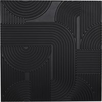 Indoor/Outdoor Abstract Metal Art - Black
