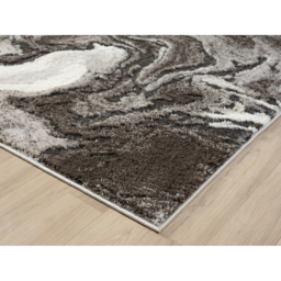 Eleanor Modern Embossed Contemporary Living Room Area Rug - Marble Design Rug - Mocha / 290cm - thumbnail 4