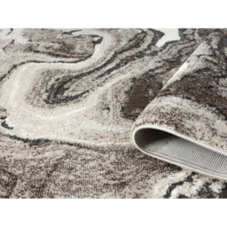 Eleanor Modern Embossed Contemporary Living Room Area Rug - Marble Design Rug - Mocha / 290cm - thumbnail 3