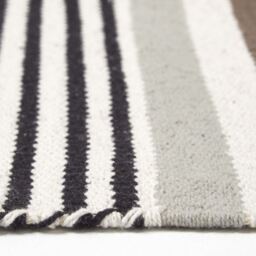 Homescapes Striped Cotton Scandi Style Rug - Beige / 150cm - thumbnail 4