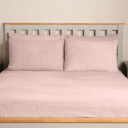 Pack of Teddy Fleece Pillowcases - Blush Pink / 2 - thumbnail 3