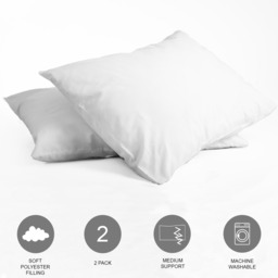 Pack Of Soft Pillows Hollow Fibre - White / 2 - thumbnail 3