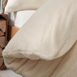 Teddy Fleece Duvet Cover Set - Yellow / King - thumbnail 2