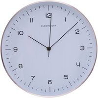 Elko 31cm Dia Round Copper Finish Wall Clock - Gold