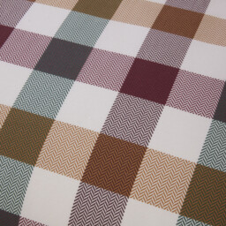 Skye Check Duvet Set - Burgundy / Single - thumbnail 5