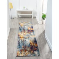 San Marino Modern Living Room Area Rug - Low Pile Abstract Design Muti Coloured - Multi Coloured / 220cm - image 1