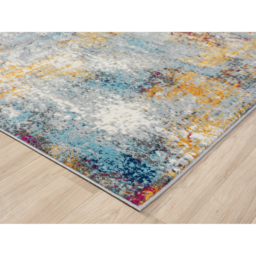 San Marino Modern Living Room Area Rug - Low Pile Abstract Design Muti Coloured - Multi Coloured / 220cm - thumbnail 2