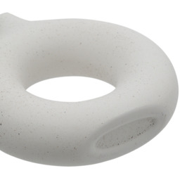 White Donut Ceramic Vase - Creamy White / 18cm - thumbnail 3