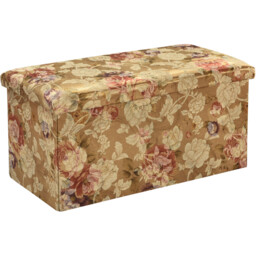 Anastasia Storage Ottoman Box Floral Jacquard Gold - Gold - thumbnail 2