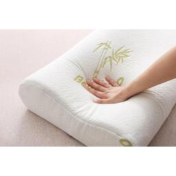 Contoured Memory Foam Bamboo Pillow - White - thumbnail 3