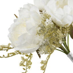 Ivory Peony Bouquet - White - thumbnail 3