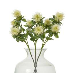 Set of 3 Safflower Artificial Flower Sprays - Cream - thumbnail 3