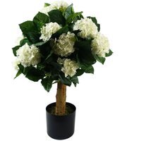 Luxury Flowering Artificial Trees - 75cm White Hydrangea / 75cm / 50cm - image 1