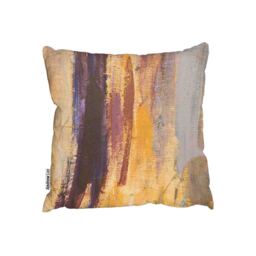 Abstract Grunged Paint Outdoor Cushion - Brown / 45cm - thumbnail 2