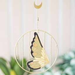 Fairy Wing Hanging Decoration - Green/Gold - thumbnail 2