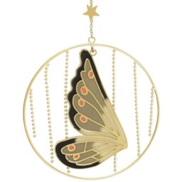 Fairy Wing Hanging Decoration - Green/Gold - thumbnail 3