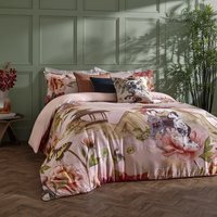 Geisha Cotton Duvet Cover Set - Blush / King - thumbnail 1
