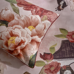 Geisha Cotton Duvet Cover Set - Blush / King - thumbnail 3