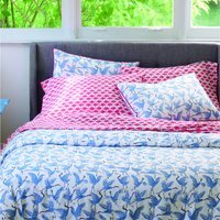 Martex Family of Cranes Duvet Cover Set - Blue / Superking - thumbnail 1