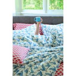 Martex Family of Cranes Duvet Cover Set - Blue / Superking - thumbnail 4