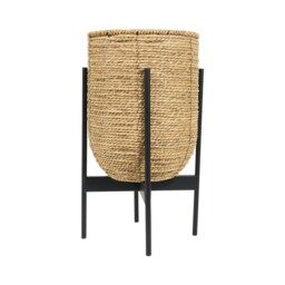 Seagrass Planter on Metal Stand - Natural - thumbnail 4