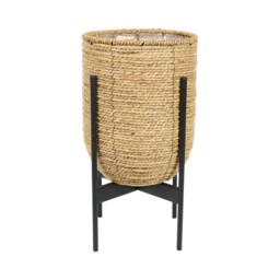 Seagrass Planter on Metal Stand - Natural - thumbnail 2