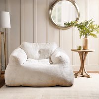 Bean Bag Chair Plush Lazy Sofa - Beige - image 1
