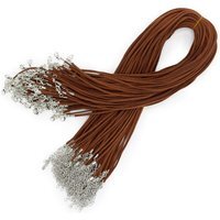 Dark Brown Faux Leather Pendant Cord for Jewelry Crafting - Dark Brown