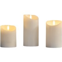 Set of 3 Cosy Cotton Fragranced LED Candles - White